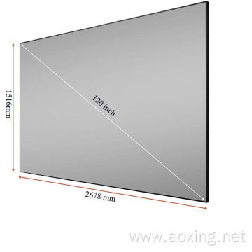 Ambient Light 120" 8K fixed frame projector screen